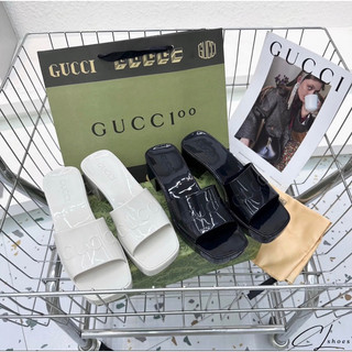 Guốc G c nhựa đế vuông 5p fullbox Hương Lyy Shoes