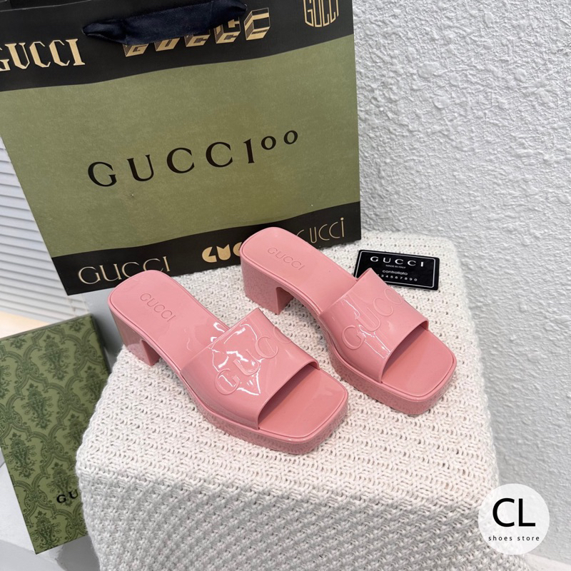 Guốc G c nhựa đế vuông 5p fullbox Hương Lyy Shoes