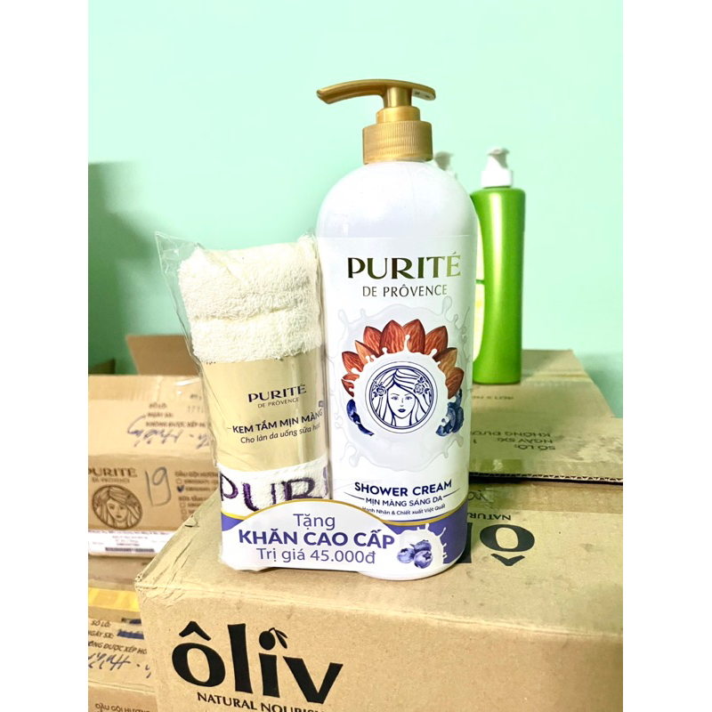 Sữa Tắm Purite Dưỡng Ẩm Tinh Chất Sữa Ong Chúa Chery Blossom/ Rose 850ml