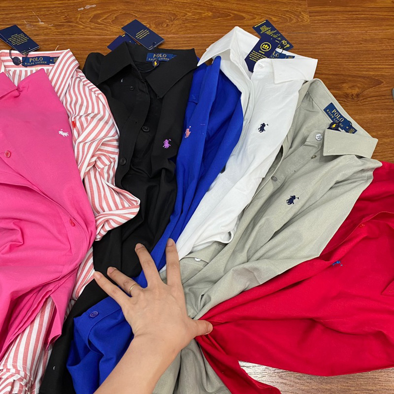 Sơmi thêu polo tay dài  -