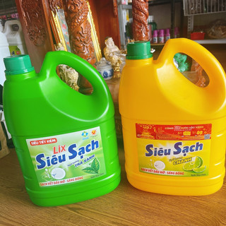 Nước rửa chén Lix Siêu Sạch can 3,6kg