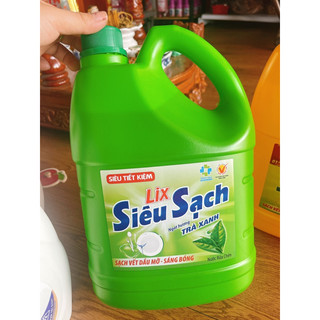 Nước rửa chén Lix Siêu Sạch can 3,6kg
