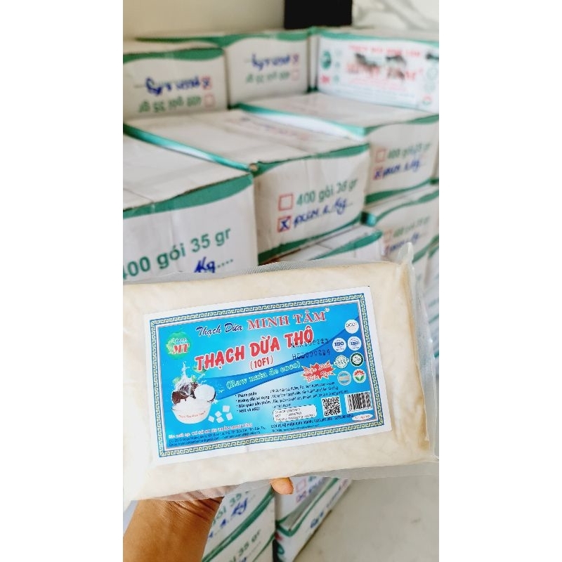 1kg thạch dừa thô minh tâm chính hãng tặng hương dừa