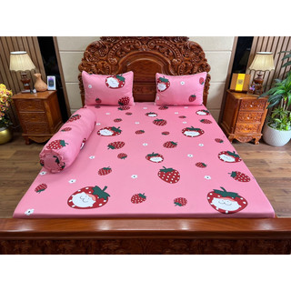 ga gối thun lạnh 5D cao cấp mẫu hoa