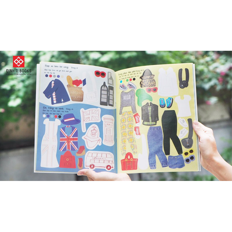 Sách- Sticker Bóc Dán Quần Áo Búp Bê Cho Bé Gái - Sticker Dolly Dressing - Đinh Tị