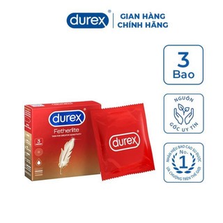 Bao cao su Durex Fetherlite siêu mỏng hộp 3 chiếc