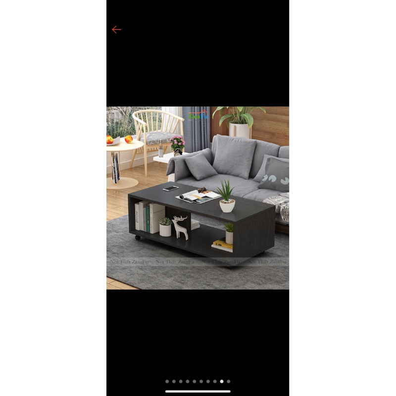 Bàn trà sopa đơn giản kèm bánh xe