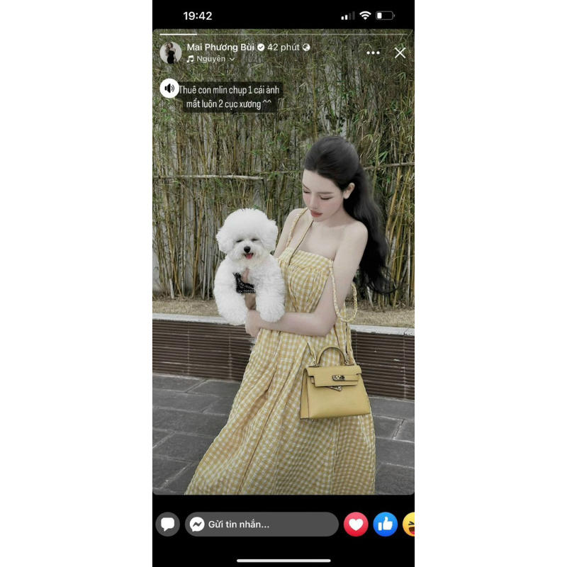 Đầm maxi 2 dây bính caro