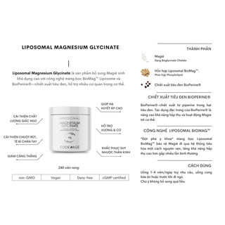 Codeage Liposomal Magnesium Glycinate 240 Viên