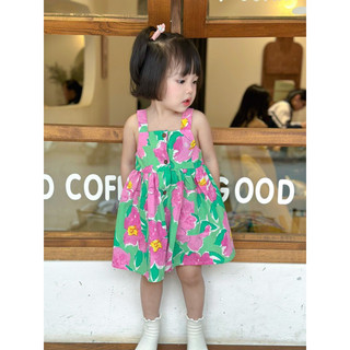 Yauakids - Váy thô hoa bé gái