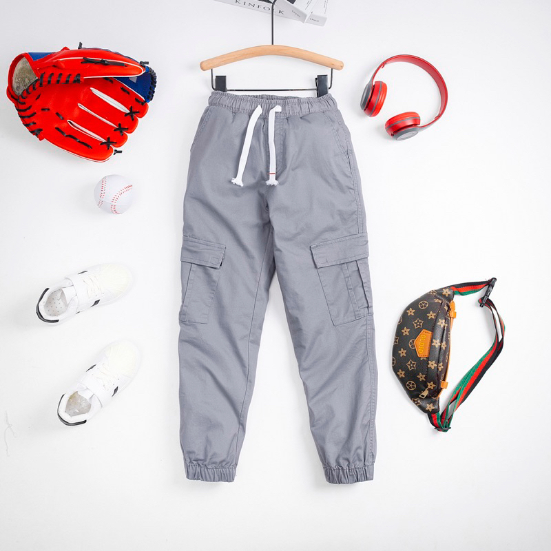 Quần Kaki dài bé trai bo gấu, size 12-55kg chất kaki co giãn nhẹ