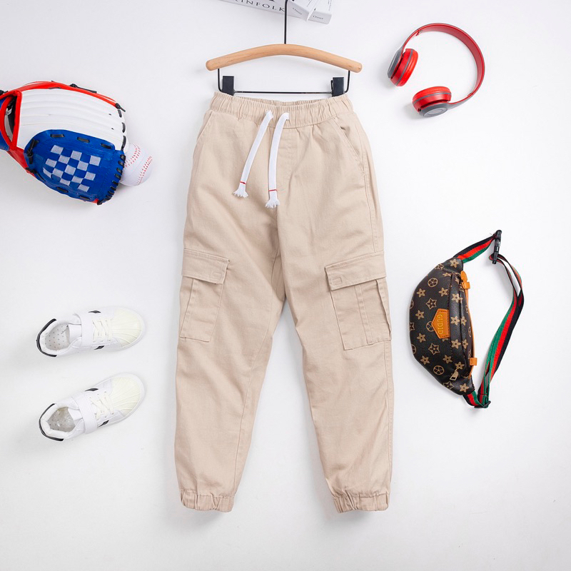 Quần Kaki dài bé trai bo gấu, size 12-55kg chất kaki co giãn nhẹ