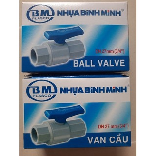 Van nhựa, van khóa nước pvc bình minh phi 21, 27, 34.
