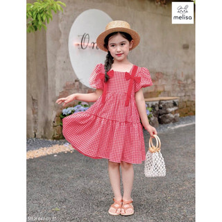 Htk- váy kẻ caro đỏ melisa size 18/24m-10/11y