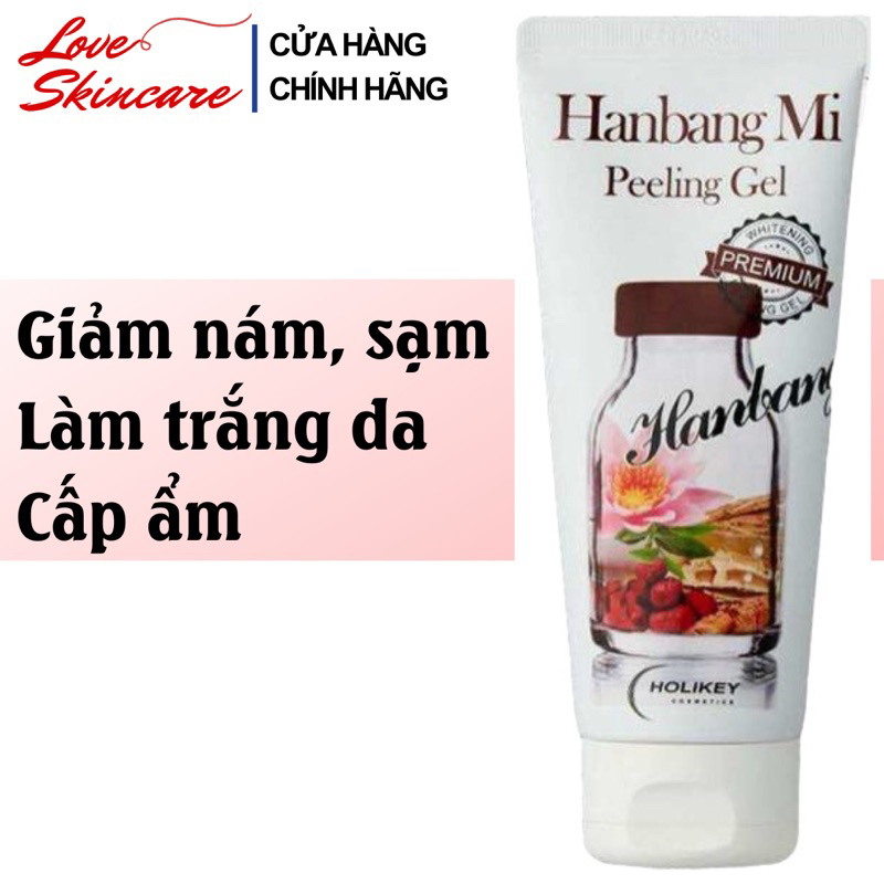 Gel Tẩy Tế Bào Chết Làm Trắng, Mờ Thâm Nám Và Cấp Ẩm Holikey Hanbang Mi Peeling Gel LOVESKINCARE VN