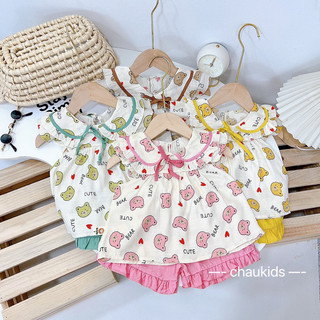 Bộ bé gái,set bộ đũi gấu cho bé gái 8 đến 18kg b0181