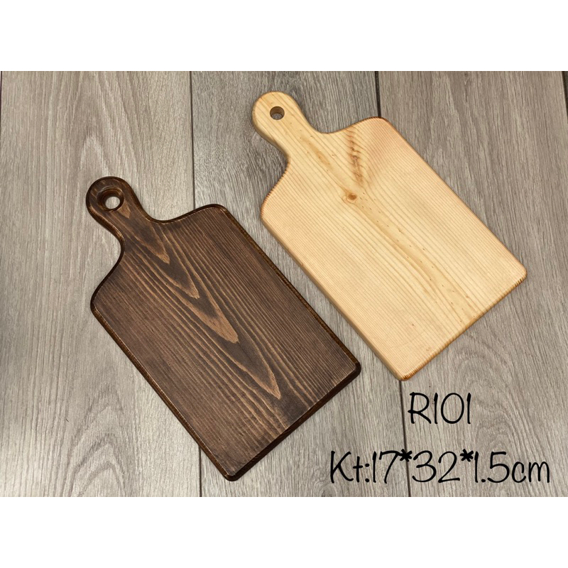 Thớt gỗ decor quán ăn , chụp ảnh