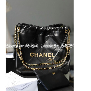 Túi xách Ch.a.ne-l Sho.ping ho-bo bag màu đen size 30cm...