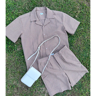 Set đồ unisex dáng Hàn Quốc Hoạ Tiết răng cưa