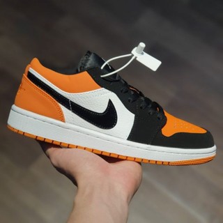 Giày Sneaker JrD Cam Đen Thấp Cao Cấp