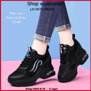 Giầy thể thao nữ đế độn nâng chiều cao 8cm rất nhẹ và êm hàng nhập chuẩn Quảng Châu cao cấp kèm ảnh thật