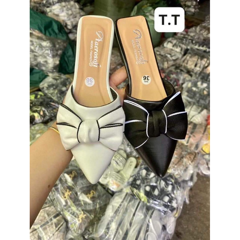 Giày dép sục bệt nơ 2 cánh bigsize 35-45