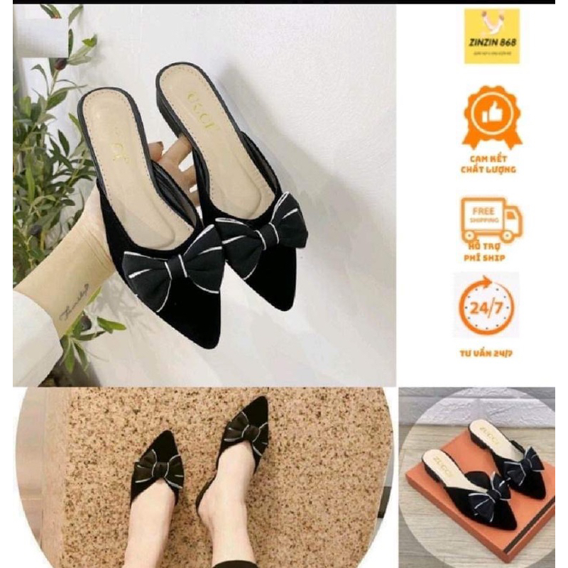 Giày dép sục bệt nơ 2 cánh bigsize 35-45