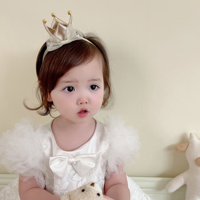 Kẹp tóc vương miện 4D cho bé gái