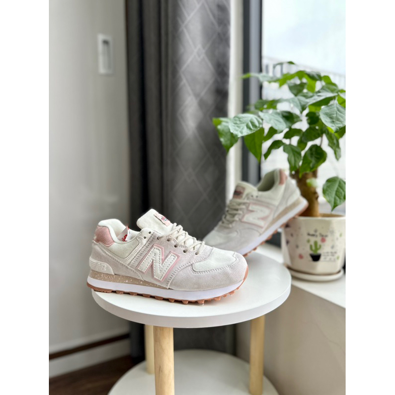 Giày thể thao Nb574 kem hồng