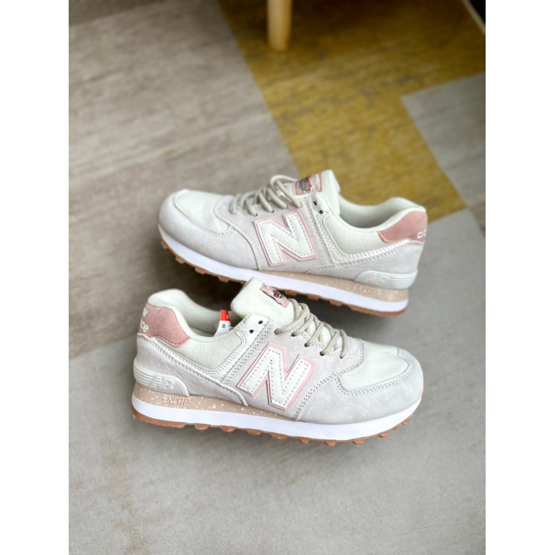 Giày thể thao Nb574 kem hồng