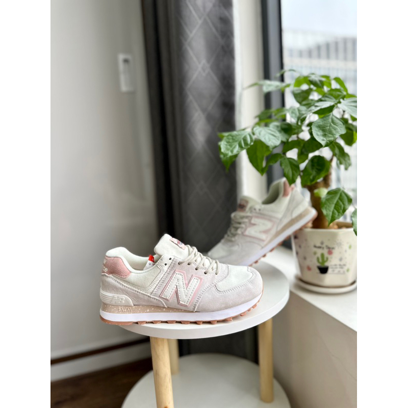 Giày thể thao Nb574 kem hồng