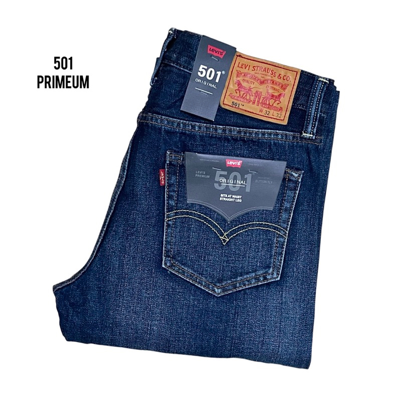 Quần jean nam 501 primeum denim selvedge vải cao cấp nhất các loại vãi jean Mexico ống suông cotton 100% chính hãng