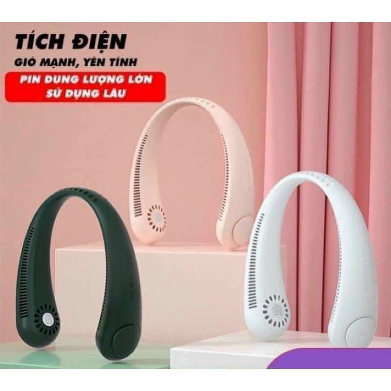 quat mini đeo cổ không cánh tiện dụng