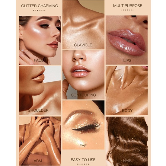 Phấn Bắt Sáng Nhũ Highlight GEGE BEAR Trang Điểm Nổi Bật Có Độ Bóng Cao Tăng Hiệu Ứng Ba Chiều Tự Nhiên Dạng Thỏi