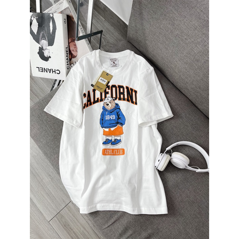 Áo thun unisex in gấu Whoau cực xinh
