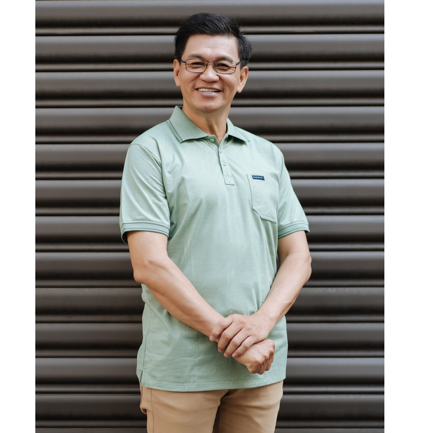 Áo thun thêu nhiều màu basic MELAN trung niên cho người lớn tuổi không xù lông vải cotton co giãn dày dặn | BigBuy360 - bigbuy360.vn