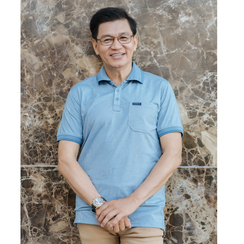 Áo thun thêu nhiều màu basic MELAN trung niên cho người lớn tuổi không xù lông vải cotton co giãn dày dặn | BigBuy360 - bigbuy360.vn