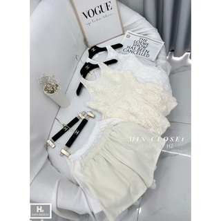 Set yếm ren hở lưng 2 màu