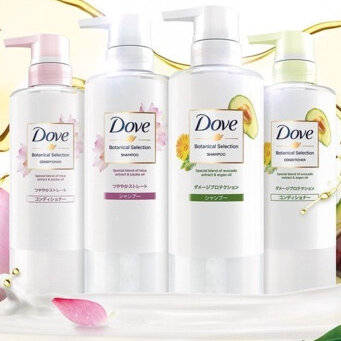DẦU GỘI VÀ DẦU XẨ DOVE HOA SEN NHẬT & NƯỚC GẠO 640G