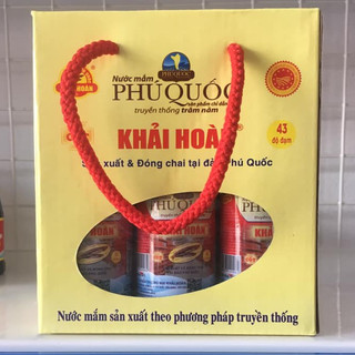 Nước mắm Khải Hoàn Phú Quốc 43 độ đạm - Thùng 6 chai 90ml