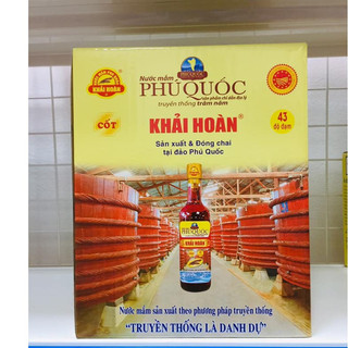 Nước mắm Khải Hoàn Phú Quốc 43 độ đạm - Thùng 6 chai 520ml