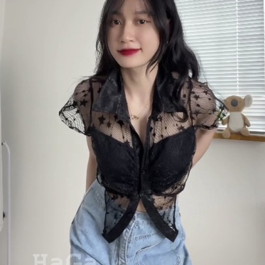 Sơ mi von phối lưới cánh bướm SMCB78