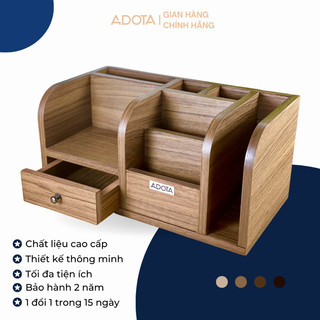 (Bán chạy) Kệ gỗ đựng văn phòng phẩm để bàn giám đốc ADOTA mã KG22M668
