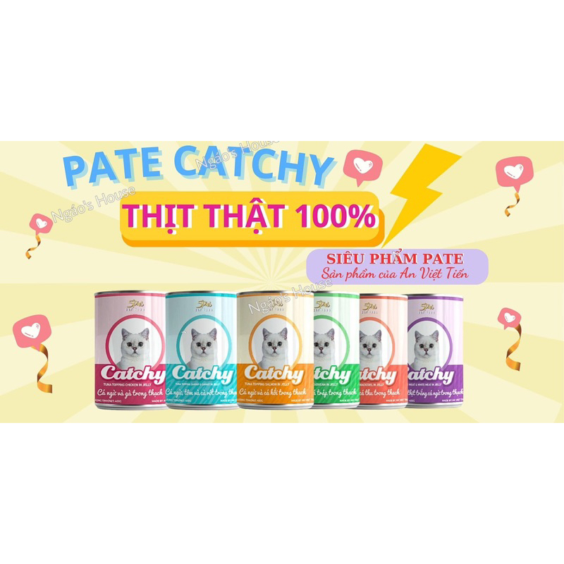 Pate 5Plus Catchy lon 400g cho mèo