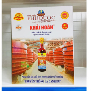 Nước mắm Khải Hoàn Phú Quốc 40 độ đạm - Thùng 6 chai 520ml