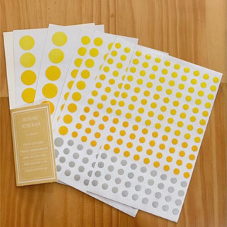 Hình dán tròn 3 kích thước - Color Circle Stickers