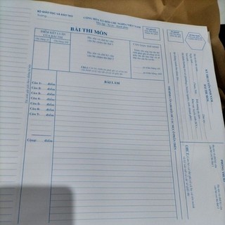 Giấy thi khổ a3 (100 tờ)/ Giấy Thi Đại Học
