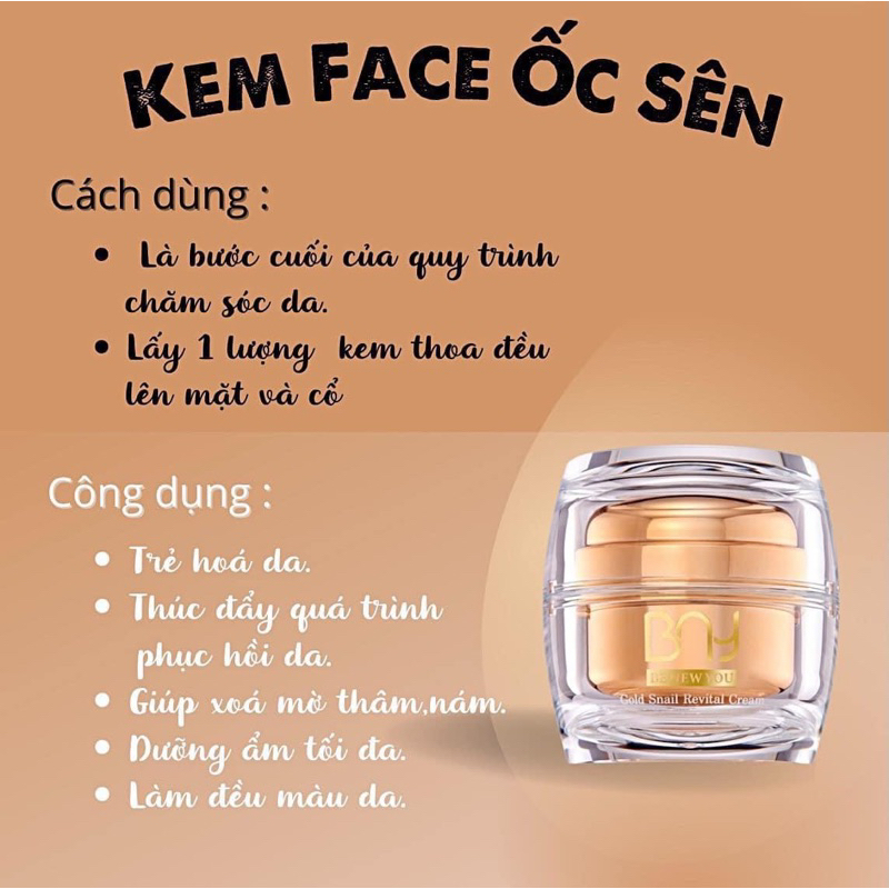 kem ốc sên BNY - Dưỡng ẩm- mờ nám