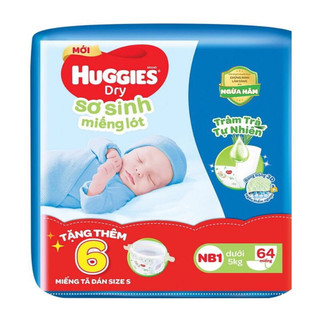Tã dán huggies mẫu mới tràm trà đủ size - miếng lót, nb, s, m, l, có tặng miếng
