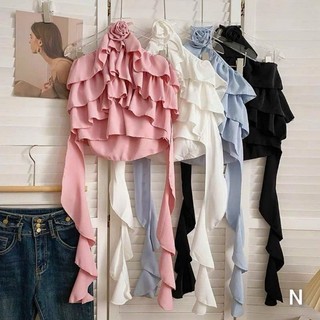 Áo yếm tầng cổ hoa